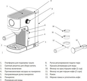 Кофеварка Кертинг KCM 1004 ER фото 4 в Тюмени Кофеварка Korting KCM 1004 ER фото 4 в Тюмени