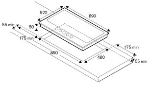 Газовая варочная панель Bertazzoni P905CHERAC фото 4 в Тюмени