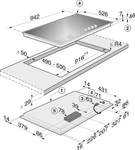 Газовая варочная панель Miele KM 3054-1 с витрины, новая (без коробки) фото 4 в Тюмени