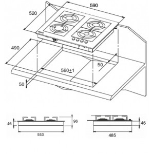 Варочная панель Kuppersberg TG 699 B Silver фото 2 в Тюмени