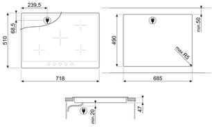 Варочная панель Smeg P875PO фото 4 в Тюмени