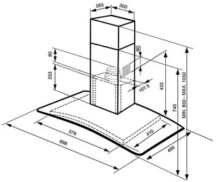 Вытяжка Смег KV90X-2 фото 3 в Тюмени Вытяжка Smeg KV90X-2 фото 3 в Тюмени