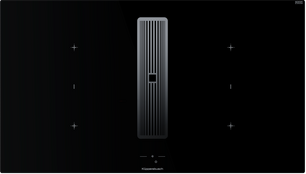 Индукционная варочная поверхность с вытяжкой Kuppersbusch с ручками из нержавеющей стали KMI 9850.1 SR-E Stainless steel фото в Тюмени