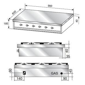Варочная панель Ilve HP90-BD фото 2 в Тюмени