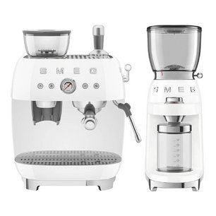 Smeg 50`s Style (кофемашина EGF03WHEU + кофемолка CGF11WHEU) фото в Тюмени