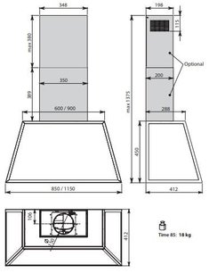 Вытяжка Фалмек TIME 115 INOX фото 3 в Тюмени Вытяжка Falmec TIME 115 INOX фото 3 в Тюмени