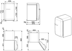 Мини-бар Smeg FAB5LPB3 фото 2 в Тюмени