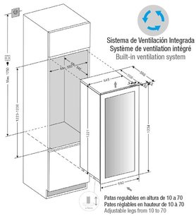 Встраиваемый винный шкаф Pando PVMAVP 124-70CRR фото 3 в Тюмени