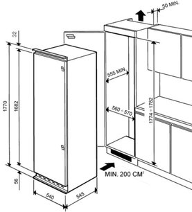 Встраиваемый холодильник Smeg LB30AFNF фото 4 в Тюмени