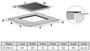Электрическая варочная панель Korting HK 43051 B фото 4 в Тюмени