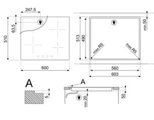 Варочная панель Smeg SE364TDM фото 4 в Тюмени
