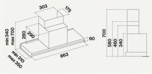 Встраиваемая вытяжка Фалмек Virgola Black 90 (600) фото 4 в Тюмени Встраиваемая вытяжка Falmec Virgola Black 90 (600) фото 4 в Тюмени