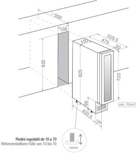 Встраиваемый винный шкаф Pando PVZB 15-9 CRR фото 3 в Тюмени
