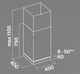 Вытяжка Фалмек Mira Top 40 Telescopica Fasteel wall фото 3 в Тюмени Вытяжка Falmec Mira Top 40 Telescopica Fasteel wall фото 3 в Тюмени