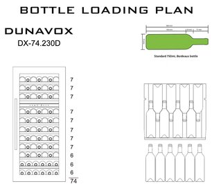 Винный шкаф Dunavox DX-74.230DB фото 4 в Тюмени