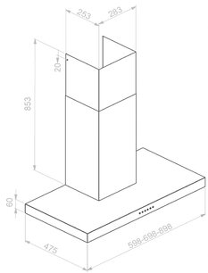 Вытяжка Пандо P-823N/60 IX V.850 ECO SEC PLUS фото 3 в Тюмени Вытяжка Pando P-823N/60 IX V.850 ECO SEC PLUS фото 3 в Тюмени