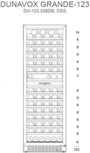 Винный шкаф Dunavox DX-123.338DSS фото 2 в Тюмени