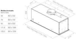 Встраиваемая вытяжка Pando EVO/580 INOX V.1050 ECO PLUS фото 2 в Тюмени