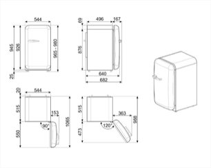 Холодильник Smeg FAB10RBL2 фото 3 в Тюмени