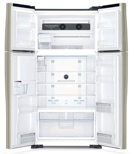 Холодильник Хитачи R-W722FPU1X GGL бежево-золотистое стекло фото 2 в Тюмени Холодильник Hitachi R-W722FPU1X GGL бежево-золотистое стекло фото 2 в Тюмени