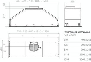 Встраиваемая вытяжка Pando GTI/510 NEGRO V.1050 ECO SEC PLUS фото 3 в Тюмени