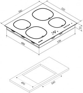 Варочная панель Faber FCH 64 фото 3 в Тюмени
