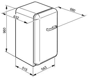 Холодильник Smeg FAB10LNE фото 4 в Тюмени
