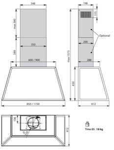 Вытяжка Фалмек TIME 85 pewter фото 3 в Тюмени Вытяжка Falmec TIME 85 pewter фото 3 в Тюмени