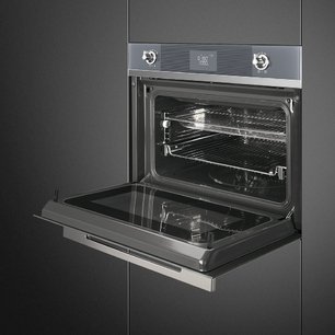 Комбинированный духовой шкаф с функцией СВЧ Смег SF4102MCS фото 2 в Тюмени Комбинированный духовой шкаф с функцией СВЧ Smeg SF4102MCS фото 2 в Тюмени