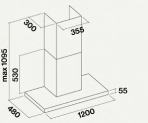 Вытяжка Фалмек Lumina 120 Steel wall (NRS) фото 4 в Тюмени Вытяжка Falmec Lumina 120 Steel wall (NRS) фото 4 в Тюмени