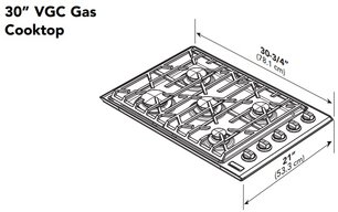 Газовая варочная панель Viking EVGSU5301SS фото 4 в Тюмени
