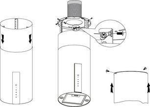 Вытяжка Кертинг KHA 35808 DX Cylinder фото 3 в Тюмени Вытяжка Korting KHA 35808 DX Cylinder фото 3 в Тюмени