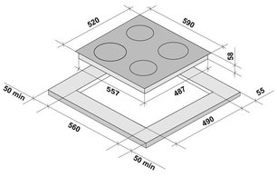 Варочная панель KRONA REMO 60 BL фото 4 в Тюмени