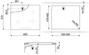 Варочная панель Smeg SI364BM фото 4 в Тюмени