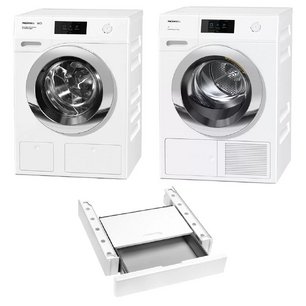 Miele ChromeEdition (стиральная машина WCR870WPS + сушильная машина TCR790WP + монтажный элемент WTV511) фото в Тюмени