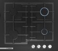 Газовая варочная панель Bosch PNP6B6O93R Газовая варочная панель Bosch PNP6B6O93R