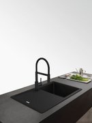 Смеситель Franke Lina Semi-pro с выдвижным шлангом черный матовый фото 4 в Тюмени