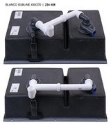 Мойка Blanco SUBLINE 430/270-U с отводной арматурой InFino® черный фото 3 в Тюмени