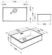 Мойка Smeg VSTQ72-2 фото 3 в Тюмени