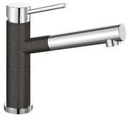 Смеситель Бланко Alta-S compact chrome/Silgranit антрацит фото в Тюмени Смеситель Blanco Alta-S compact chrome/Silgranit антрацит фото в Тюмени