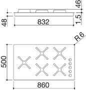 Газовая варочная панель Barazza 1PSPF95 фото 4 в Тюмени