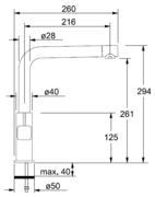Смеситель Franke 260 оптика нержавеющей стали фото 2 в Тюмени