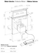Встраиваемая в столешницу вытяжка Pando E-320/90 INOX CT V.1200 фото 4 в Тюмени