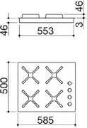 Газовая варочная панель Barazza 1PSPT64 фото 3 в Тюмени