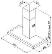 Вытяжка Smeg KSE91X-1 фото 2 в Тюмени