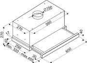 Встраиваемая вытяжка Brandt BHT2611B фото 4 в Тюмени