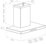 Вытяжка Pando P-861/90 IX V.1050 ECO SEC PLUS фото 2 в Тюмени
