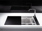 Мойка Blanco Statura 6-IF Crystal черное стекло нержавеющая сталь фото 2 в Тюмени