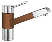 Смеситель Бланко Zenos-S chrome/Silgranit темная скала фото 2 в Тюмени Смеситель Blanco Zenos-S chrome/Silgranit темная скала фото 2 в Тюмени