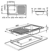 Мойка Smeg LX861S-2 фото 2 в Тюмени